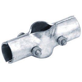 OTTFF 8 Pack 1-3/8" x 1-3/8" Line Rail Clamp for Chain Link Fence, Boulevard Clamps, Cross Grid Pipe Connector, 7/64" Thick