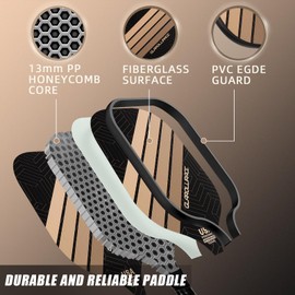 Pickleball Paddles Set of 2 Pickle Ball Rackets,USAPA Approved | Fiberglass Surface | 13MM Honeycomb Core,Breathable Handle,4 Indoor & Outdoor Balls,1 Pickleball Bag for Beginners