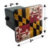 Graphics and More Rustic Distressed Maryland State Flag Tow Trailer