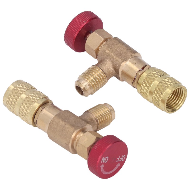2PCS Refrigeration Control Valve 1/4SAE Male Thread 5/16SAE Female Thread