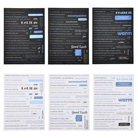 Inspirational Blue Journaling Stickers for Girls 6 Sheets Positive Affirmation Stickers for Cellphone Case Accessories for Women Words of Encouragement Gifts Cute Laptop Stickers for Scrapbooking