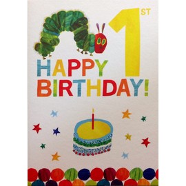 The very hungry caterpillar ~ Happy 1st Birthday Card