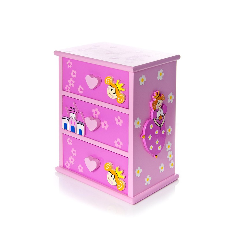 Girls Princess Jewellery Box Trinket Box