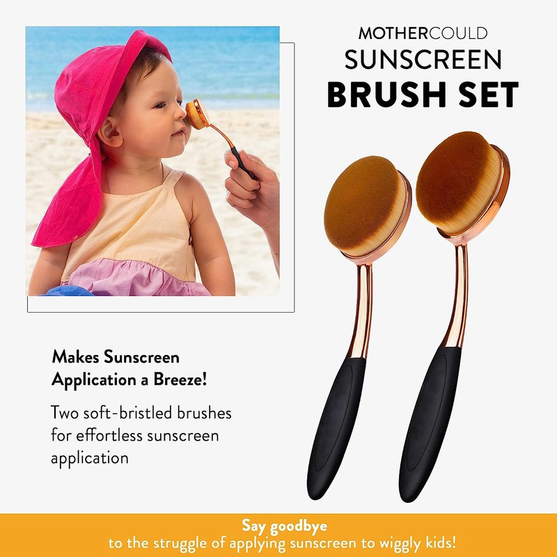 2pcs Sunscreen Applicator Brush Soft Fiber Hair Sunscreen Brush with
