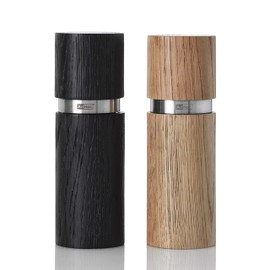 AdHoc Textura Pepper and Salt Mill Set - Salt & Pepper Mill for Seasoning - Handy Grinder with Ceramic Grinding Mechanism - Adjustable Grinder for Cooking