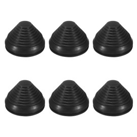 M METERXITY 6-Pack Rubber Grommets for Wiring 70mm Flexible Drill Hole Grommets Cable Cord Grommet Firewall Hole Plug for Cables/Wires Through Protection [Black, Tower-Shaped]