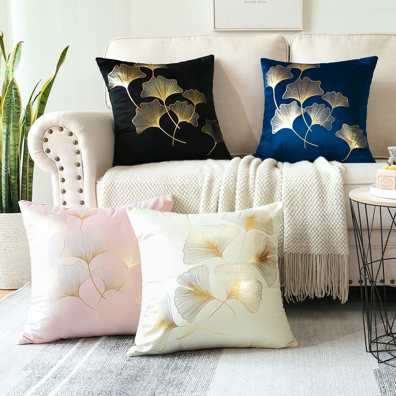 JOTOM Pack of 2 Cushion Covers 45x45cm Cozy Velvet Decor