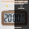 Wooden Digital Alarm Clock with Large LCD Display, Small Table
