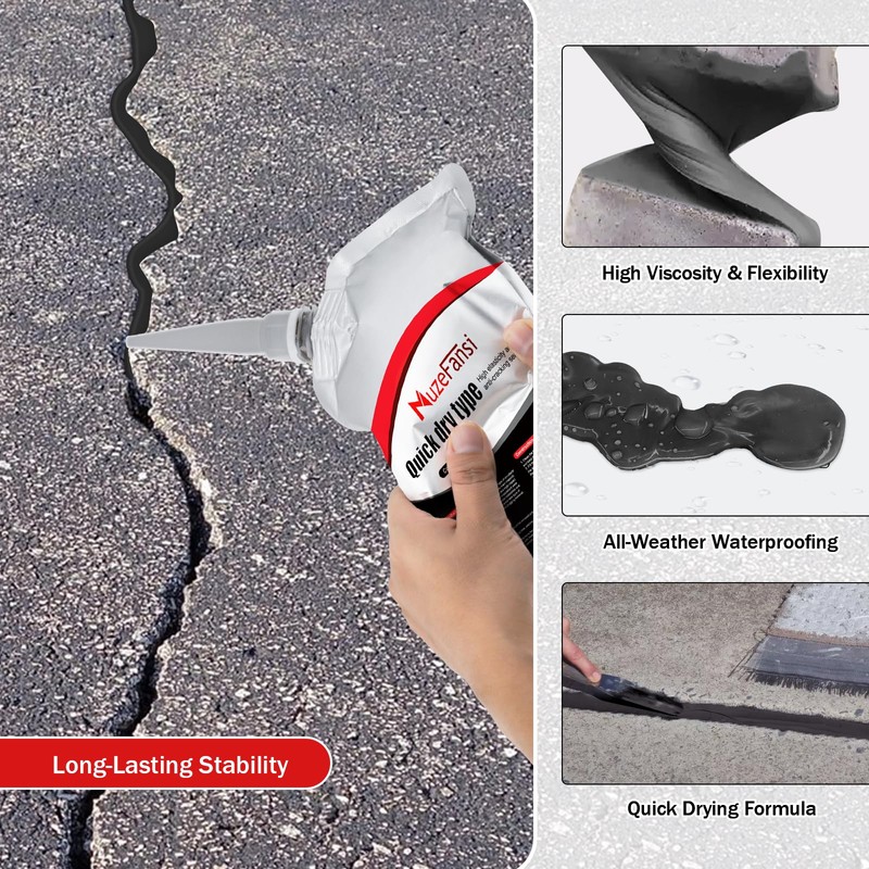 Asphalt Crack Filler, Crack Repair Sealant, Driveway Crack Sealer for