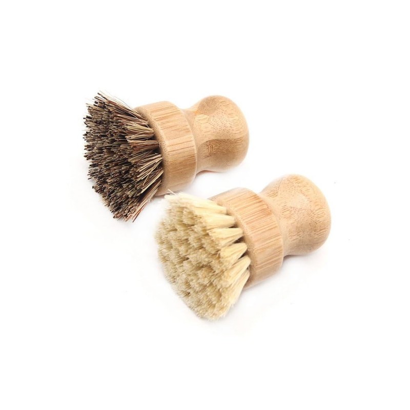 Pack of 2 Mushroom Brush, Vegetable Brush, Bamboo Palm Brush