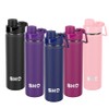SHO Stainless Steel Sports Water Bottle - Leak Proof, BPA