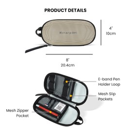 Sherpani Mini Co-Pilot, Travel Cable Bag, Cord Storage Organizer, Small Tech Pouch, Accessory Carrying Case, Travel Essentials for Women (Straw)