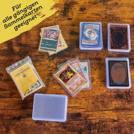 blaash® Toploader Set | 2 x 25 Protective Cases | 3 x 4 Inches | Double Protection for All Standard Playing and Trading Cards such as YuGiOh, MTG, Match Attax | Extra Clear Card Protection