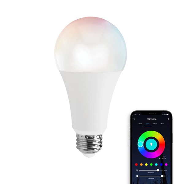 Satco S11287 Starfish WiFi-Control A21 LED Color-Changing and Tunable White Smart Light Bulb, 13 Watts, 2700K-5000K
