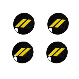 4pc Set 63mm 2.5-Inch Red // Slash Rim Center Cap Cover Replacements Fit for Dodge Charger Durango Dart 2015-2020 Jeep/Chrysler 6CZ27DX8AA (Yellow)