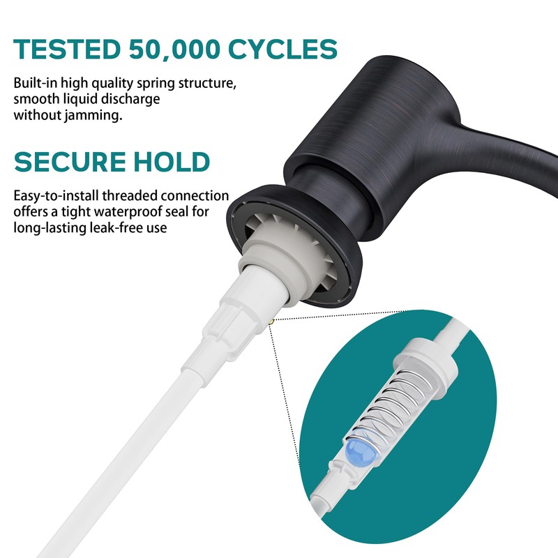 SAMODRA Built-in Kitchen Sink Soap Dispenser with Extension Tube Kit