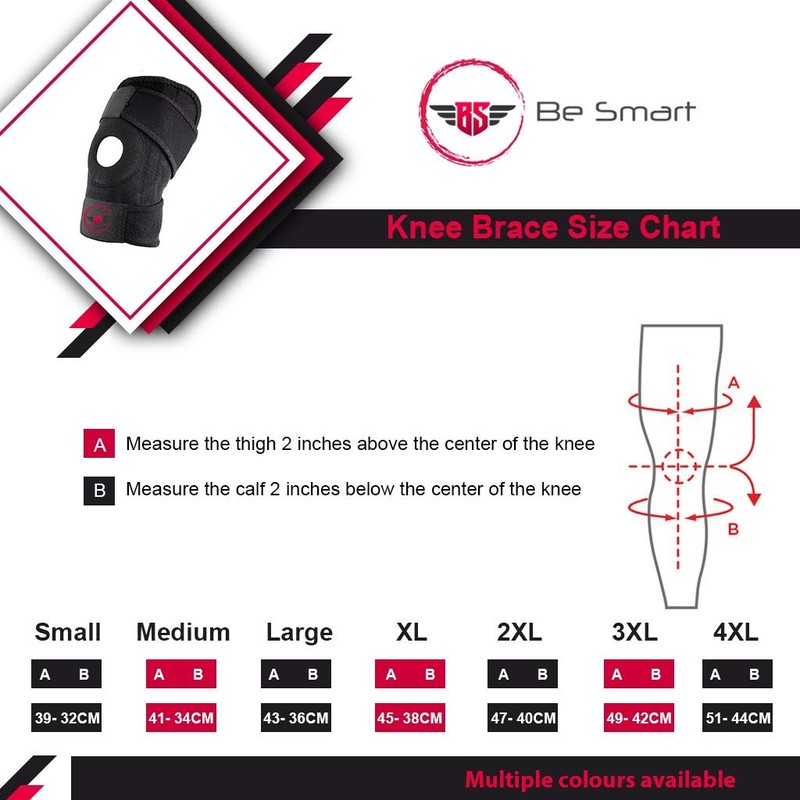 Be Smart New Wrap Around Knee Brace Support Adjustable Knee