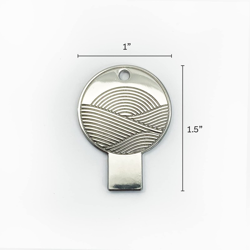 Caviar Key Tin Opener - Caviar Accessory (Round Silver, 1