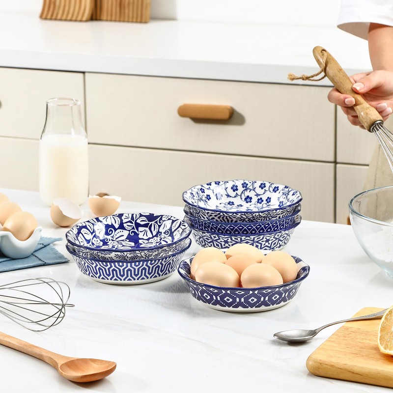 Selamica Ceramic Mini Pie Pans, 6 Inch Pie Dish for