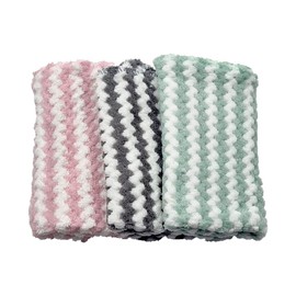 Ultra Absorbent Cleaning Cloths 3-Pack – Machine Washable Microfiber Cloths for Wet or Dry Use, Assorted Colours with Geometric Design, 30x30cm