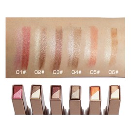 6 Colours Eyeshadow Pen Eyeshadow Pencil Eyeshadow Set Eyeshadow Pen Eyeshadow Stick Shiny Shadow Sticks Waterproof Durable Quick Drying Makeup Gift for Women