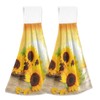 Giwawa 2 toallas de mano con girasoles de amanecer, toallas