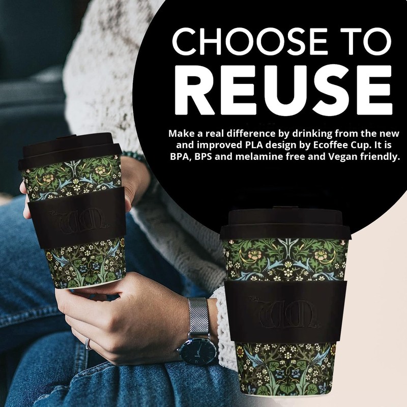 Ecoffee Cup 812 029 Reusable Eco Friendly William Morris 350ml