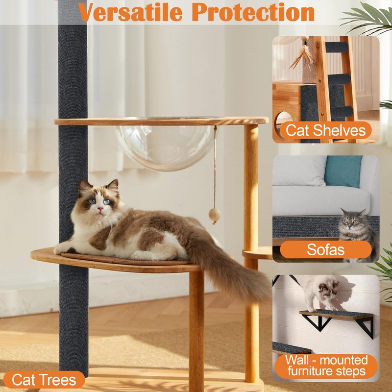 Cat Scratch Furniture Protector - 40" x 15.8" Trimmable Self-Adhesive