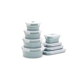 K HOME VT Collapsible Silicone Food Storage Container Set (BLUE)