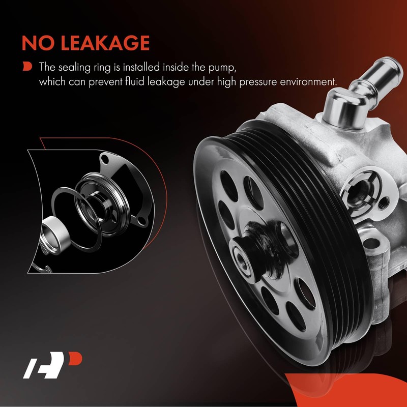 A-Premium Power Steering Pump, with Pulley, Compatible with Ford F-450