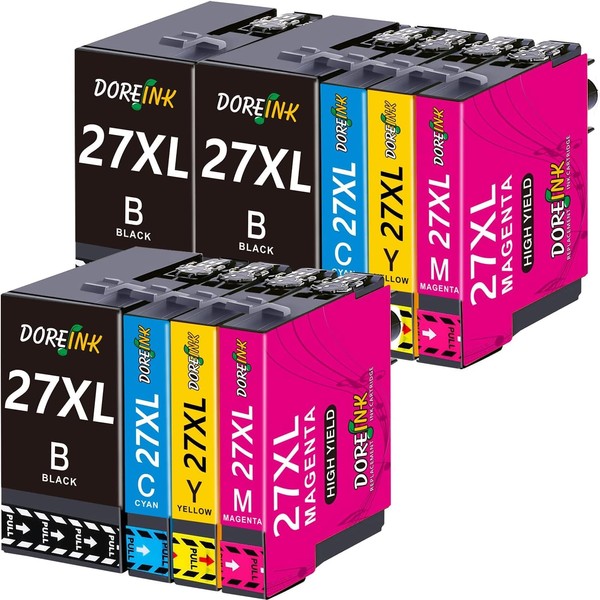 DOREINK 27XL Printer Cartridges for Epson 27 XL Cartridges Compatible