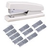 White Desktop Staple, 4.8 Inch Labor Saving Stapler for 20