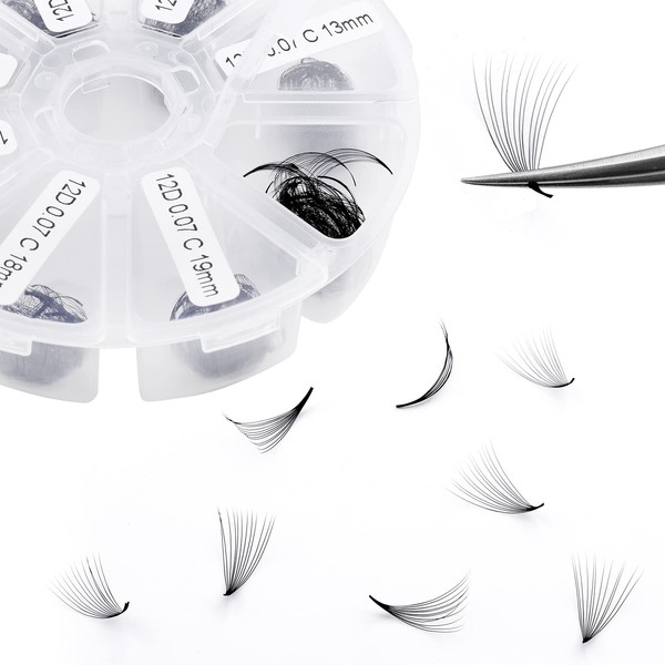 Volume Lash Extensions 12D Premade Fans Eyelash Extensions 500 PCS