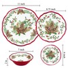 UPware 16-Piece Melamine Dinnerware Set, Includes Dinner Plates, Salad Plates,