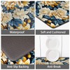 Blue Yellow Kitchen Mats for Floor 2 Piece, Spring Floral