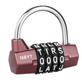 NBYT Letter Combination Padlock, Gym Changing Cabinet, School Wardrobe, Storage Cabinet, Toolbox, Word Padlock can Reset Code.