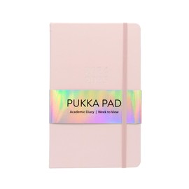 Pukka Pad 2024-2025 Academic Diary – Soft Cover Planner Dated August 2024 to July 2025 with Yearly and Monthly Layouts – Lined Pages, Overviews, Goals, Important Dates, and To-Do Lists, Pink
