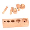 Montessori Cylinder, Home Version Beech Cylinder Socket Toy Early Education