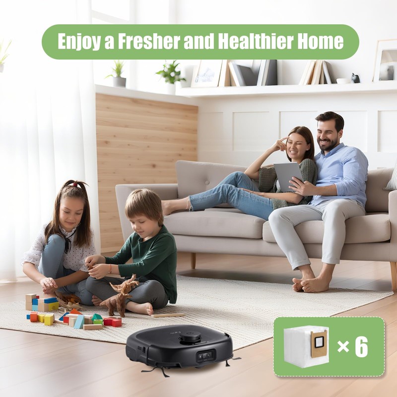 6 Pack E25/E28 Replacement Dust Bags for Eufy E28 Omni