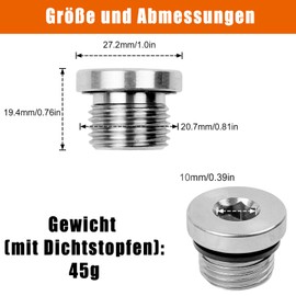 GERUI Pack of 6 blanking plugs, 1/2 inch, sealing plugs, blanking plugs, water pipe, carbon steel sealing plug with fork ring, sealing plug made of carbon steel, suitable sealing of pipe conduit