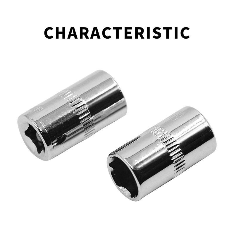 YXQ 10mm Sockets, 6 Point 1/4 Inch Drive Shallow Socket