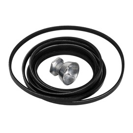 Emptty 341241 Dryer Drum Belt and 8066184 Dryer Motor Pulley Kit Replacement for Whirlpool Replacement for Kenmore Replaces PS11744884 AP2946843