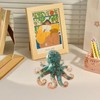 Octopus Decor,Decorative Resin Crystal Squid Long Tentacles Sea Animals Figurines