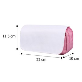 Chashaobo 2 PCS Customizable Heat Transfer Blank Pencil Case Pen Bag Sublimation Printable Cosmetic Bag with Zipper DIY Custom Blank Makeup Bags Bulk Travel Toiletry Bag for Storage (Pink)