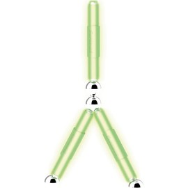 Supermag Magnetic Toy Glowstix Steel Green/Yellow Pack of 7