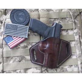 New Pacifica Leather Fits Springfield Hellcat PRO, Forward Cant Holster, With & Without OSP Optic. - I read the entire item description., Right Hand Draw, Brown