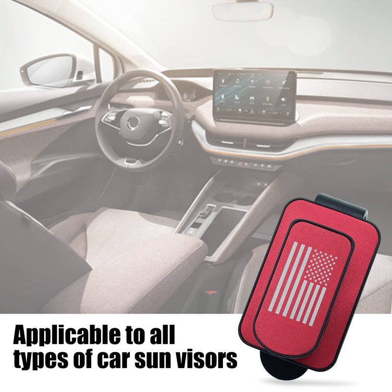 Sunglass Holder for Car Visor, Multi-Function Ticket Card Clip Upgrade