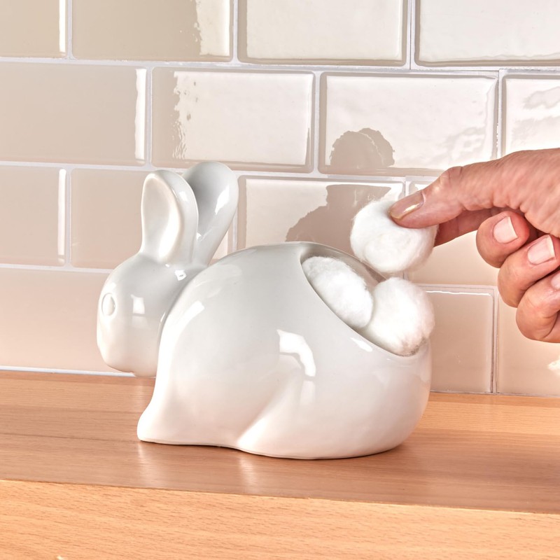 3 PAGEN® Rabbit Cotton Pad Storage - Decorative and Practical