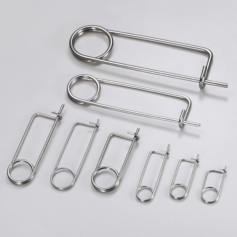 M METERXITY 8-Pack Brooch Shape Cotter Safety Pin, 2x29mm Stainless