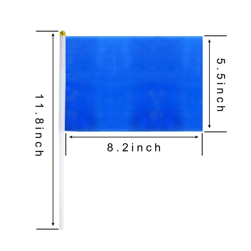 WXTWK 50 Pack Solid Navy Blue Flag Small Mini Plain